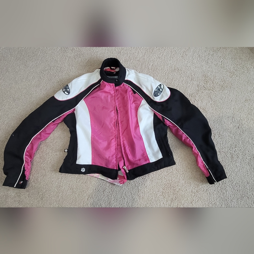 Joe Rocket Women's Pink and Black Motorcycle Jacket